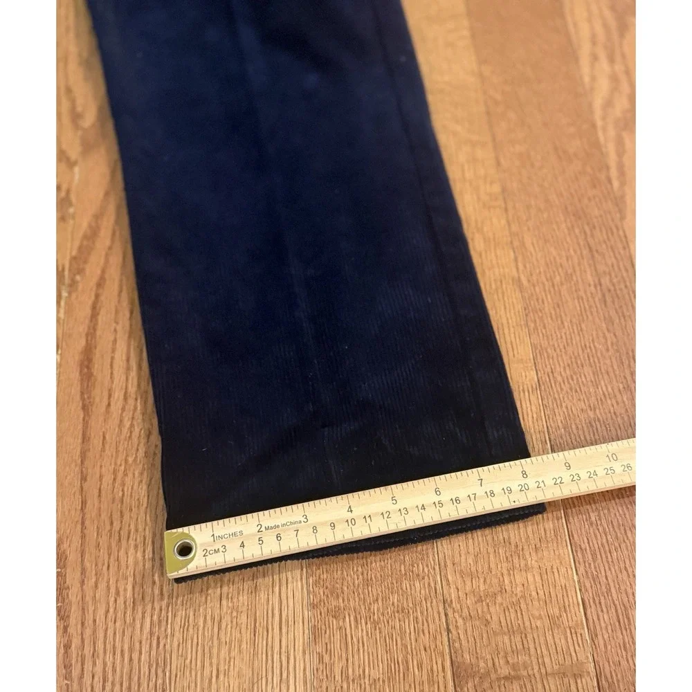 Polo Ralph Lauren Corduroy Pants 36x30 Navy Blue Stretch Classic Fit Trousers